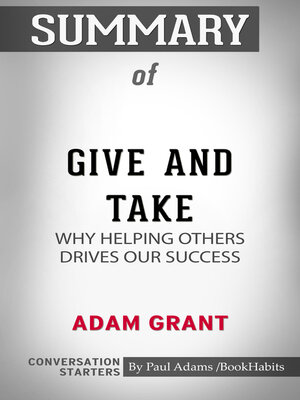 cover image of Summary of Give and Take